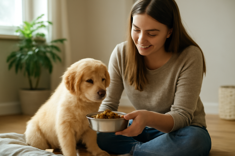 Kölyökkutya gondozása: etetés, ápolás, tanítás egyben